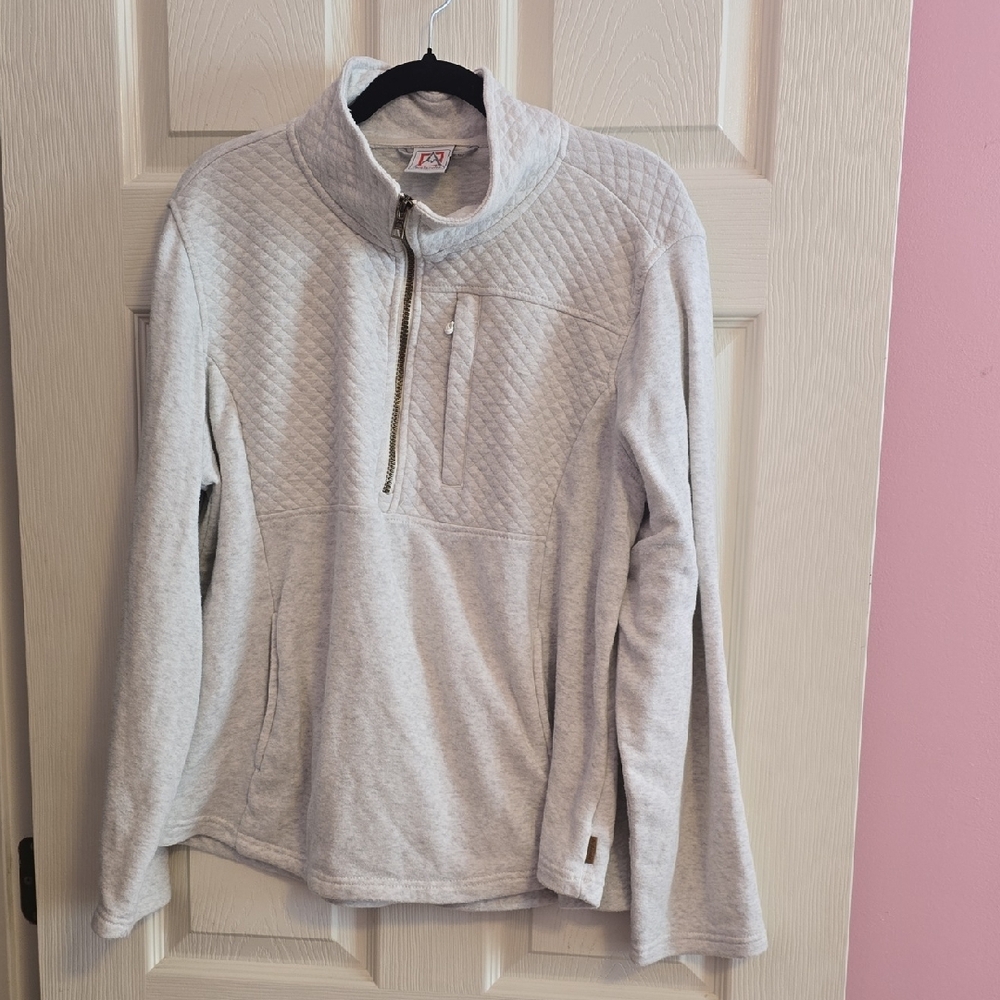 Avalanche Light Gray Quilted‎ Cowl Sweater